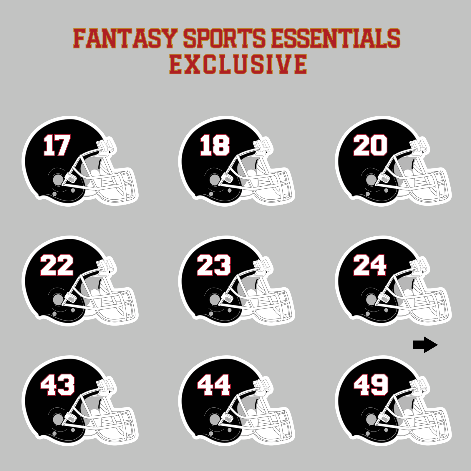 Fantasy Sports Essentials Exclusive Atlanta Falcons 2024 Helmet Magnets Page 2