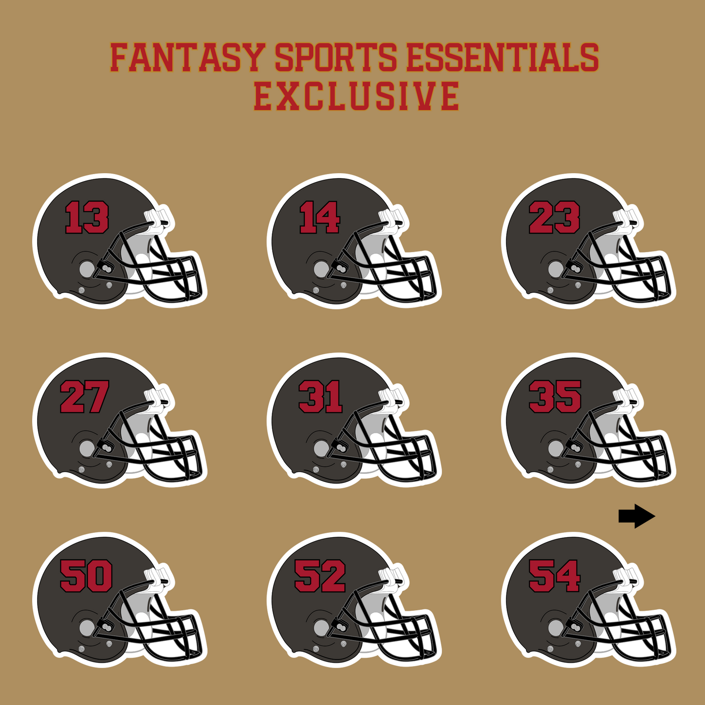 Fantasy Sports Essentials Exclusive Tampa Bay Buccaneers 2024 Helmet Glossy Stickers Page 2