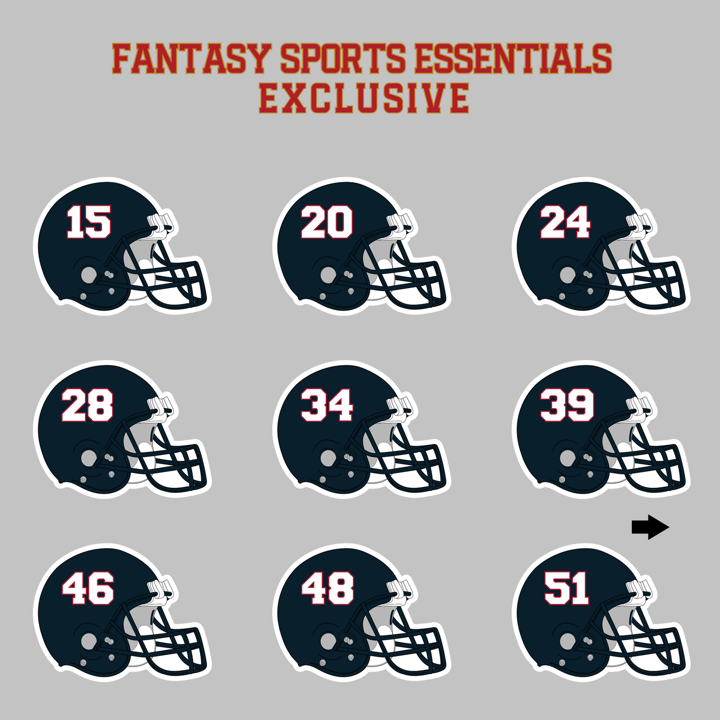 Fantasy Sports Essentials Exclusive Houston Texans 2024 Helmet Magnets Page 2