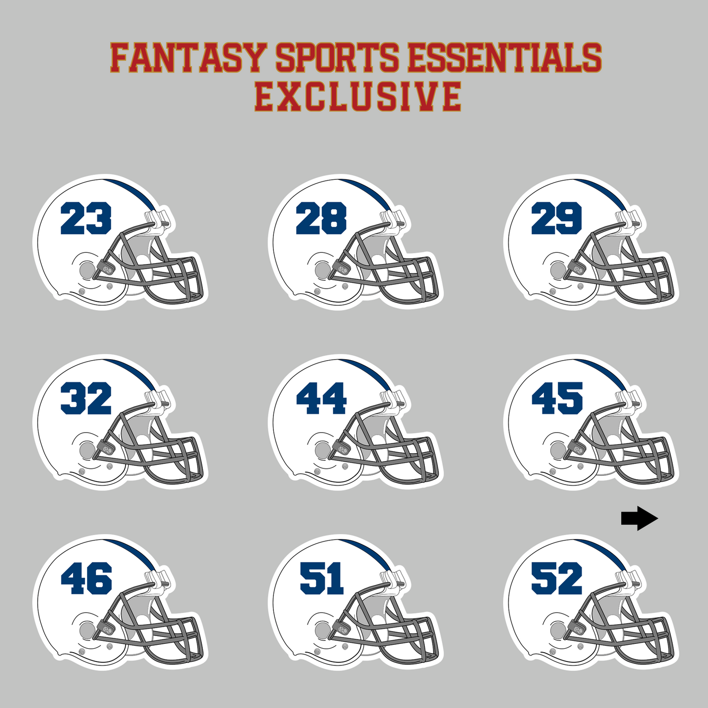 Fantasy Sports Essentials Exclusive Indianapolis Colts 2024 Helmet Magnets Page 2