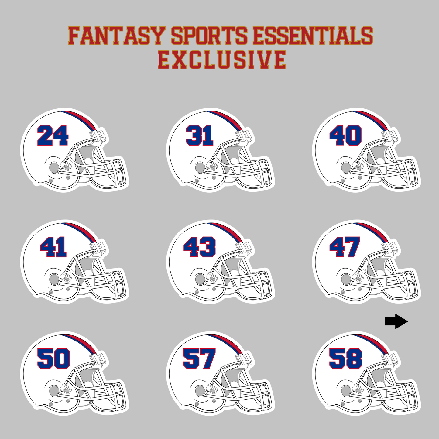 Fantasy Sports Essentials Exclusive Buffalo Bills 2024 Helmet Magnets Page 2