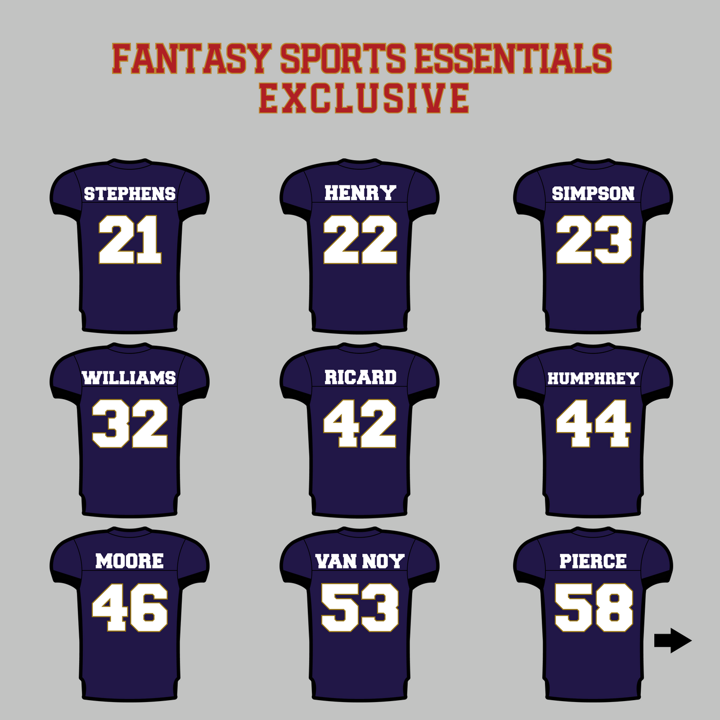 Fantasy Sports Essentials Exclusive Baltimore Ravens 2024 Home Jersey Magnets Page 2