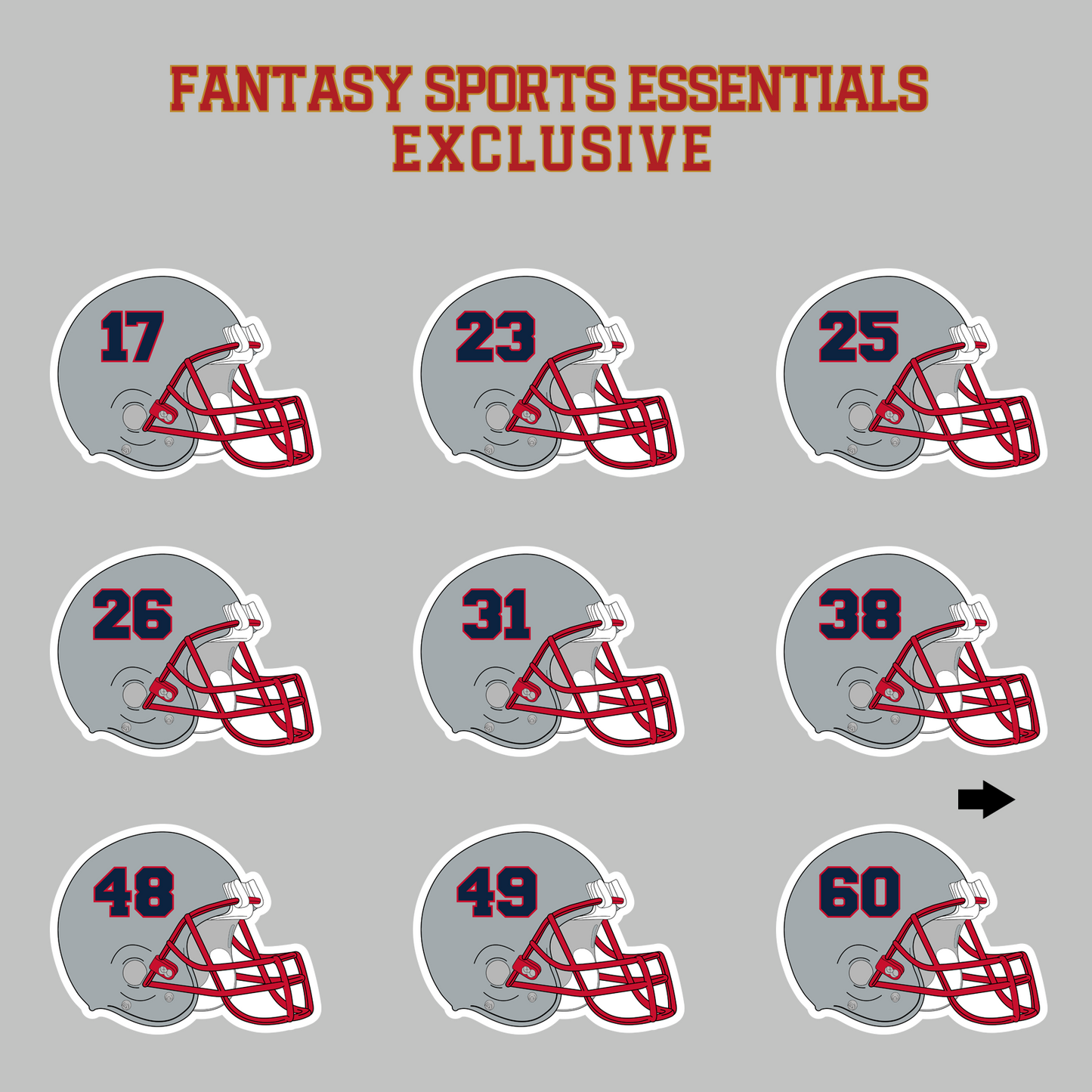 Fantasy Sports Essentials Exclusive New England Patriots 2024 Helmet Magnets Page 2