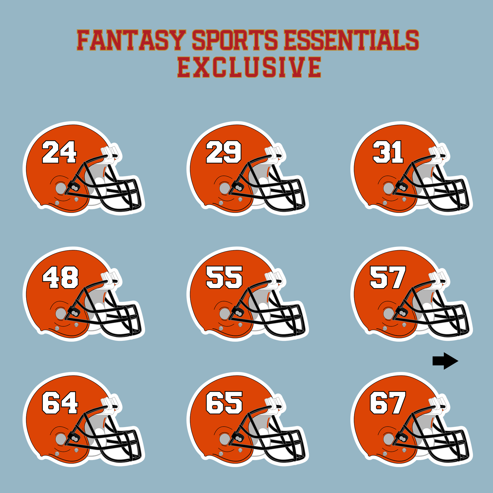 Fantasy Sports Essentials Exclusive Cincinnati Bengals 2024 Helmet Matte Stickers Page 2