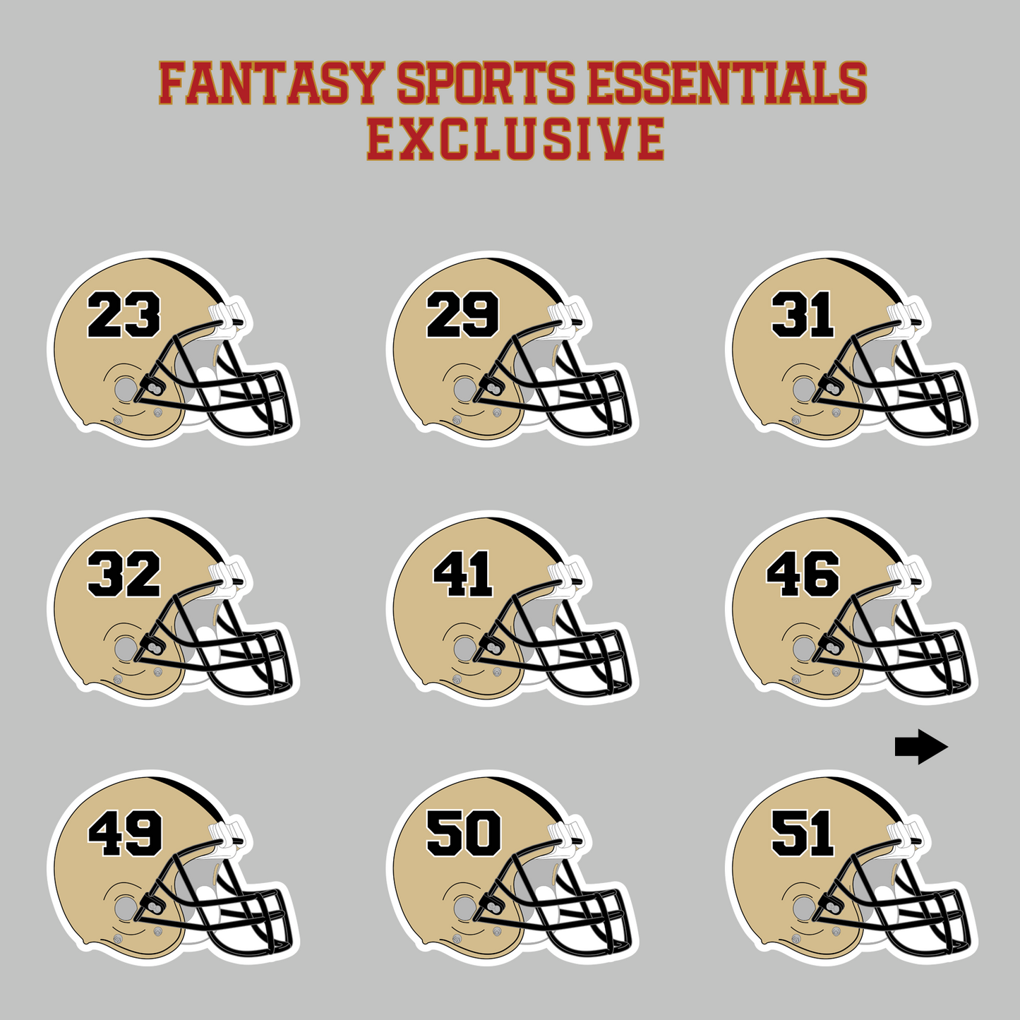 Fantasy Sports Essentials Exclusive New Orleans Saints 2024 Helmet Magnets Page 2