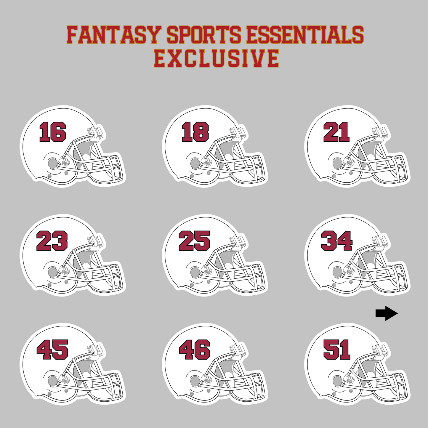 Fantasy Sports Essentials Exclusive Arizona Cardinals 2024 Helmet Magnets Page 2