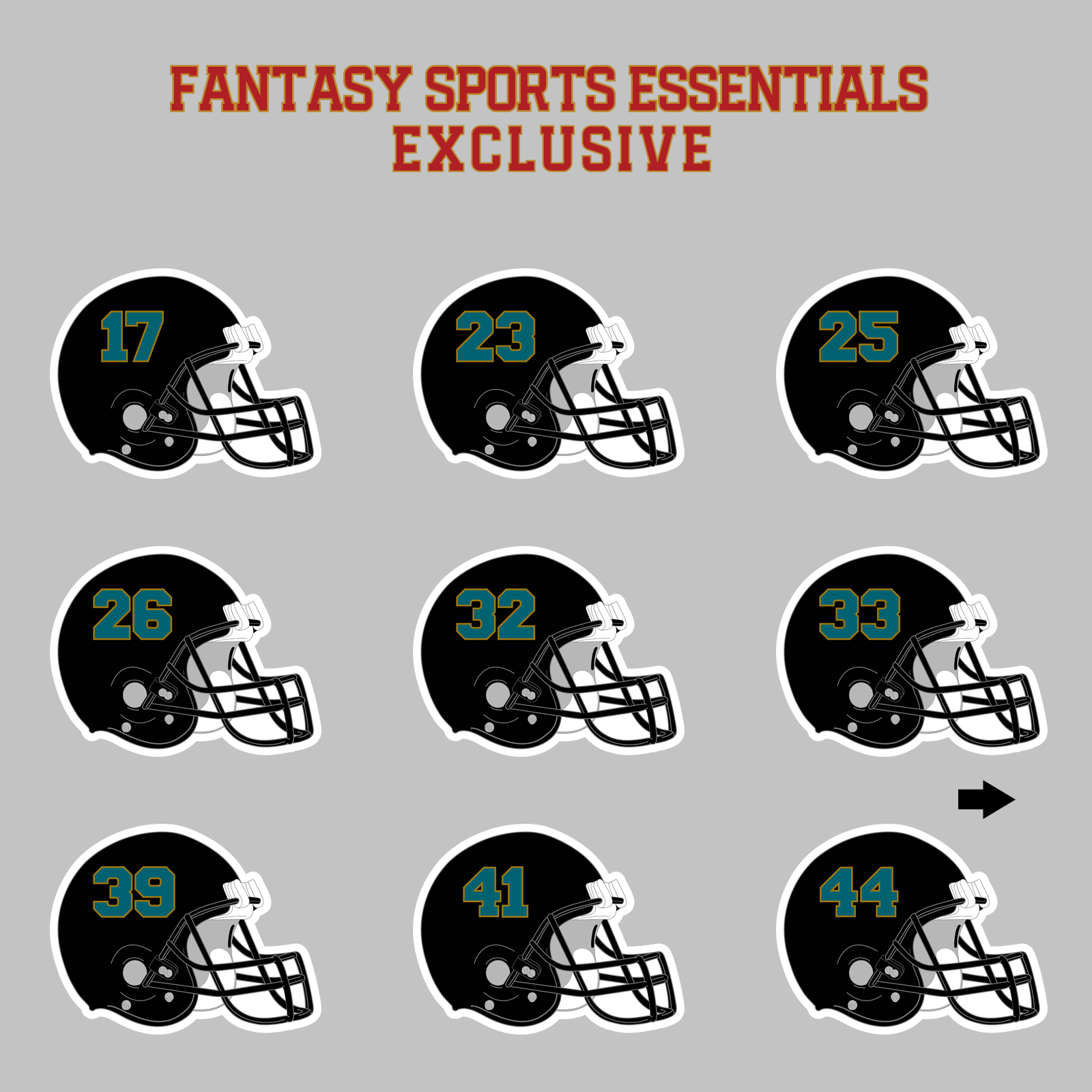 Fantasy Sports Essentials Exclusive Jacksonville Jaguars 2024 Helmet Magnets Page 2