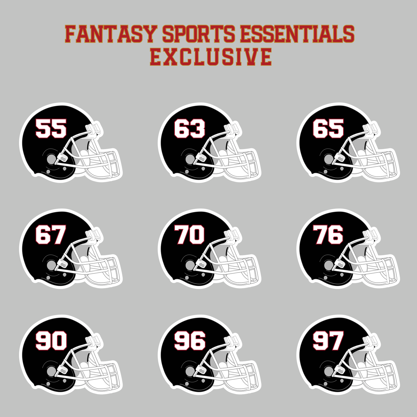 Fantasy Sports Essentials Exclusive Atlanta Falcons 2024 Helmet Magnets Page 3