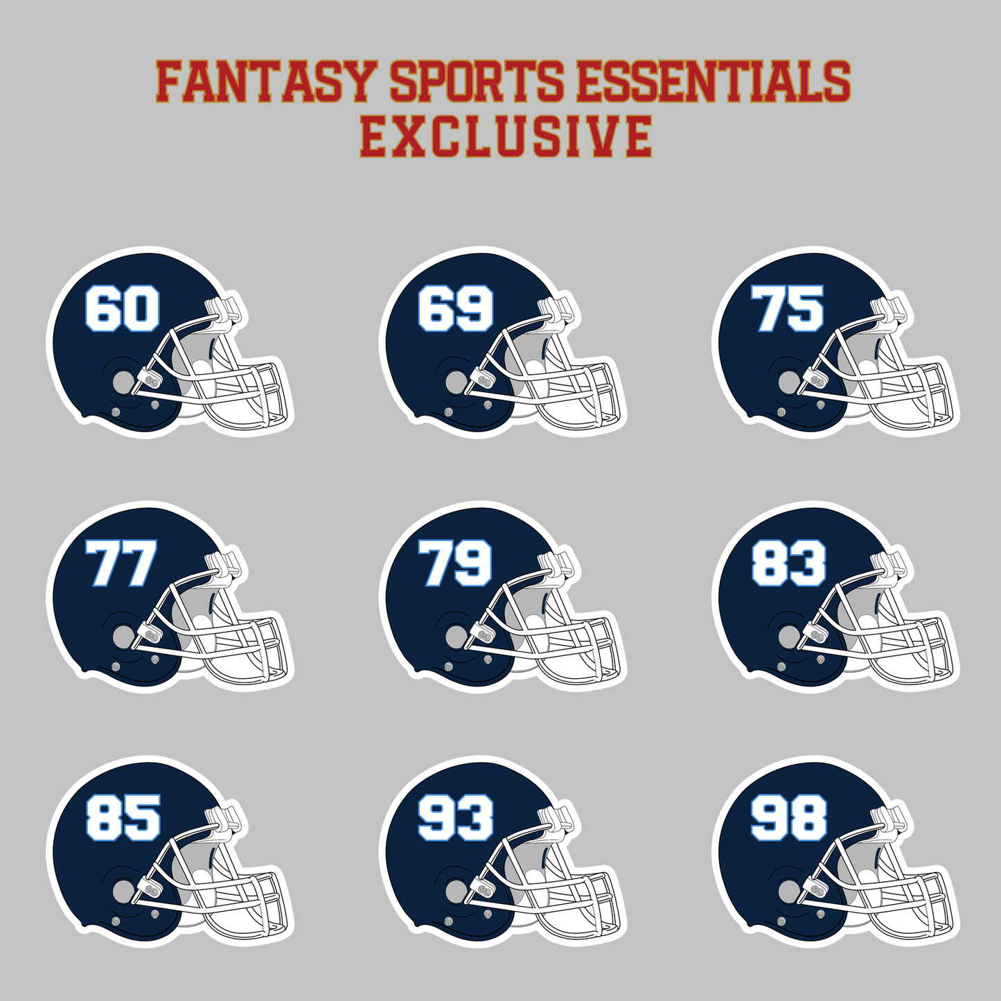 Fantasy Sports Essentials Exclusive Tennessee Titans 2024 Helmet Magnets Page 3