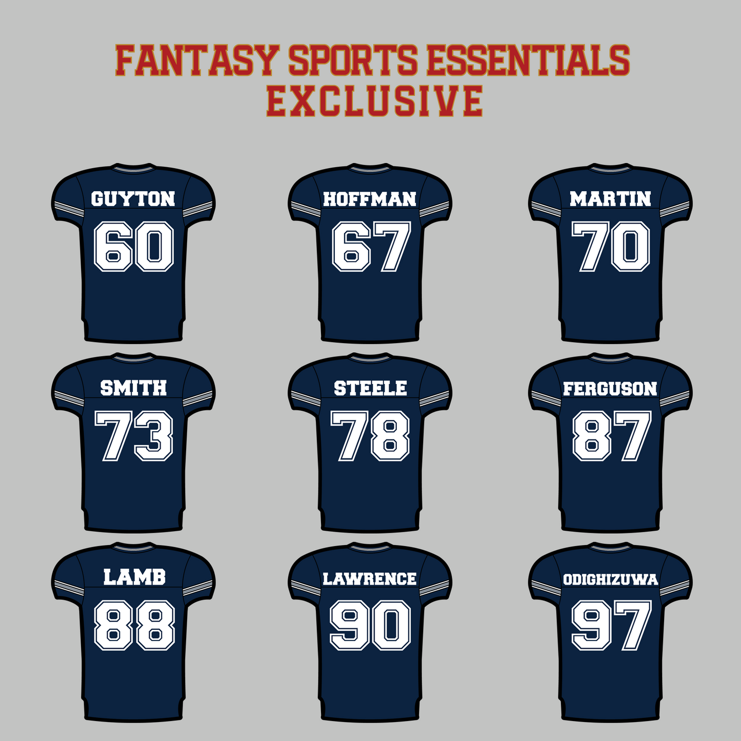 Fantasy Sports Essentials Exclusive Dallas Cowboys 2024 Home Jersey Magnets Page 3