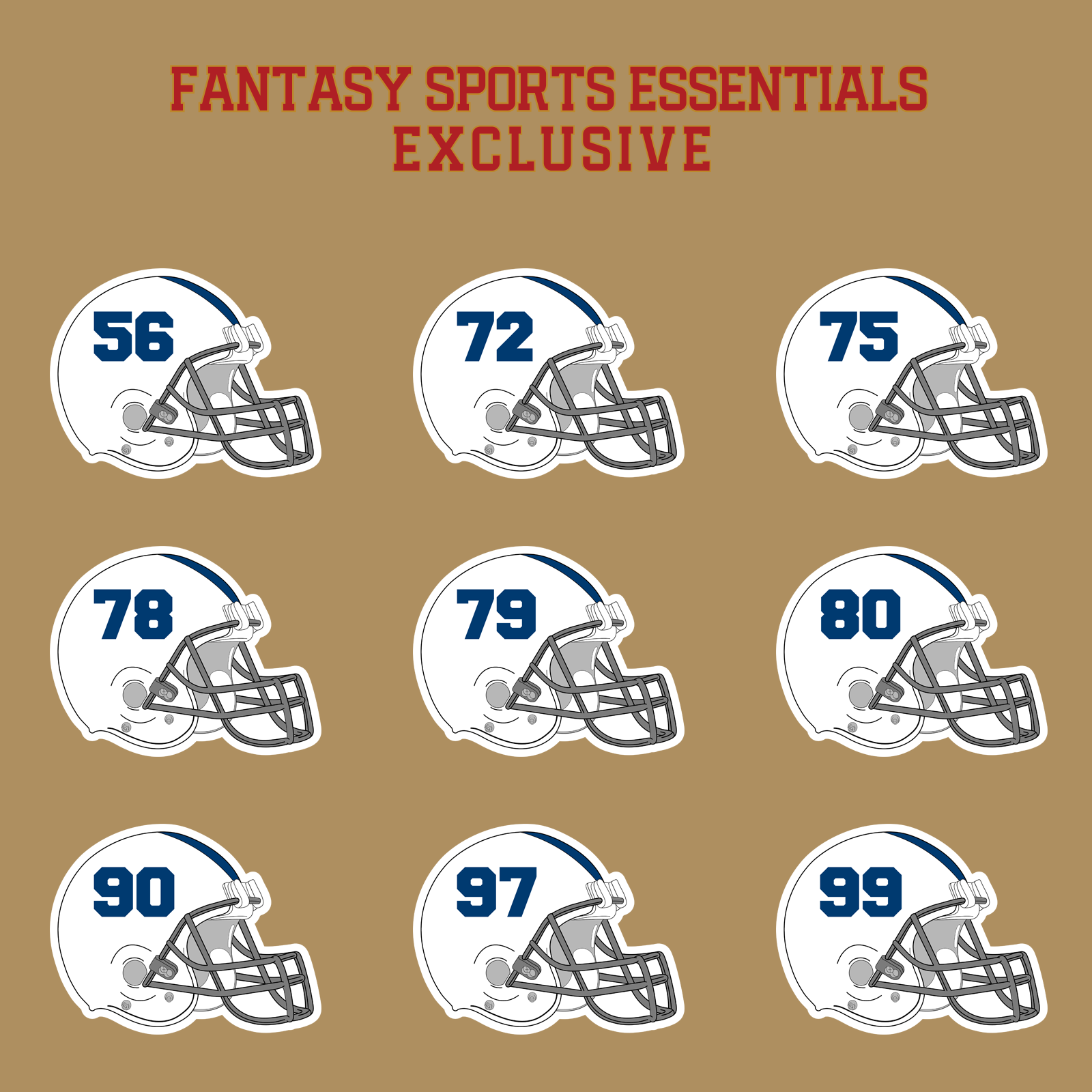 Fantasy Sports Essentials Exclusive Indianapolis Colts 2024 Helmet Glossy Stickers Page 3