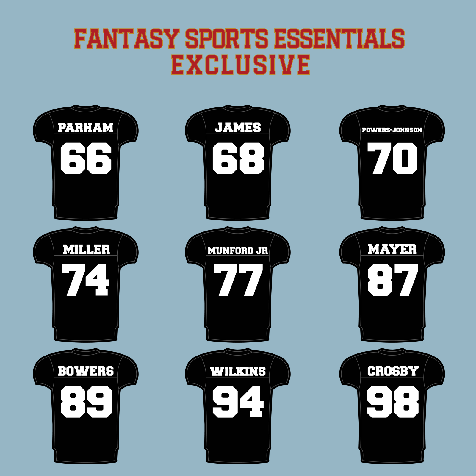 Fantasy Sports Essentials Exclusive Las Vegas Raiders 2024 Home Jersey Matte Stickers Page 3