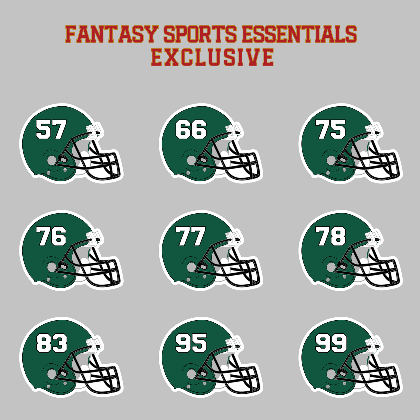 Fantasy Sports Essentials Exclusive New York Jets 2024 Helmet Magnets Page 3