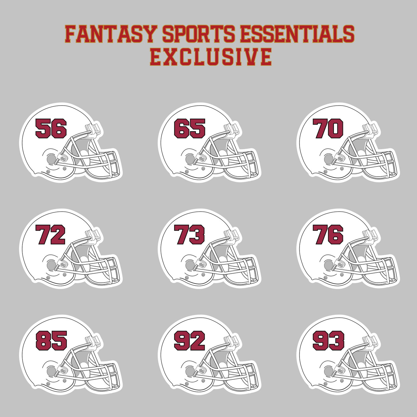 Fantasy Sports Essentials Exclusive Arizona Cardinals 2024 Helmet Magnets Page 3