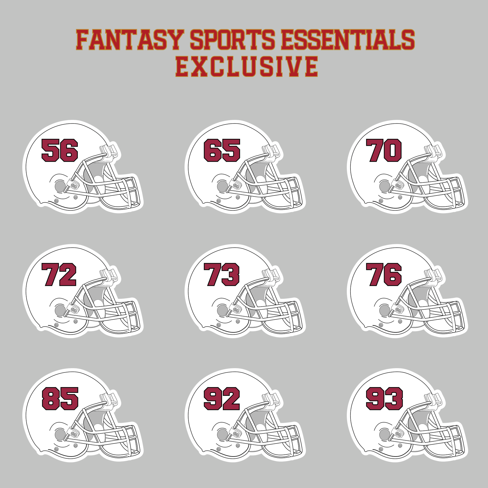 Fantasy Sports Essentials Exclusive Arizona Cardinals 2024 Helmet Magnets Page 3