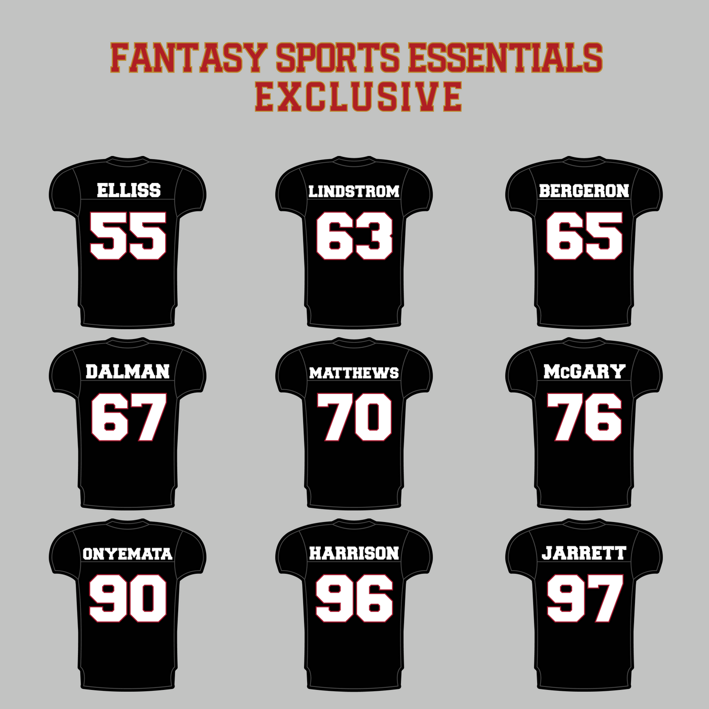 Fantasy Sports Essentials Exclusive Atlanta Falcons 2024 Home Jersey Magnets Page 3