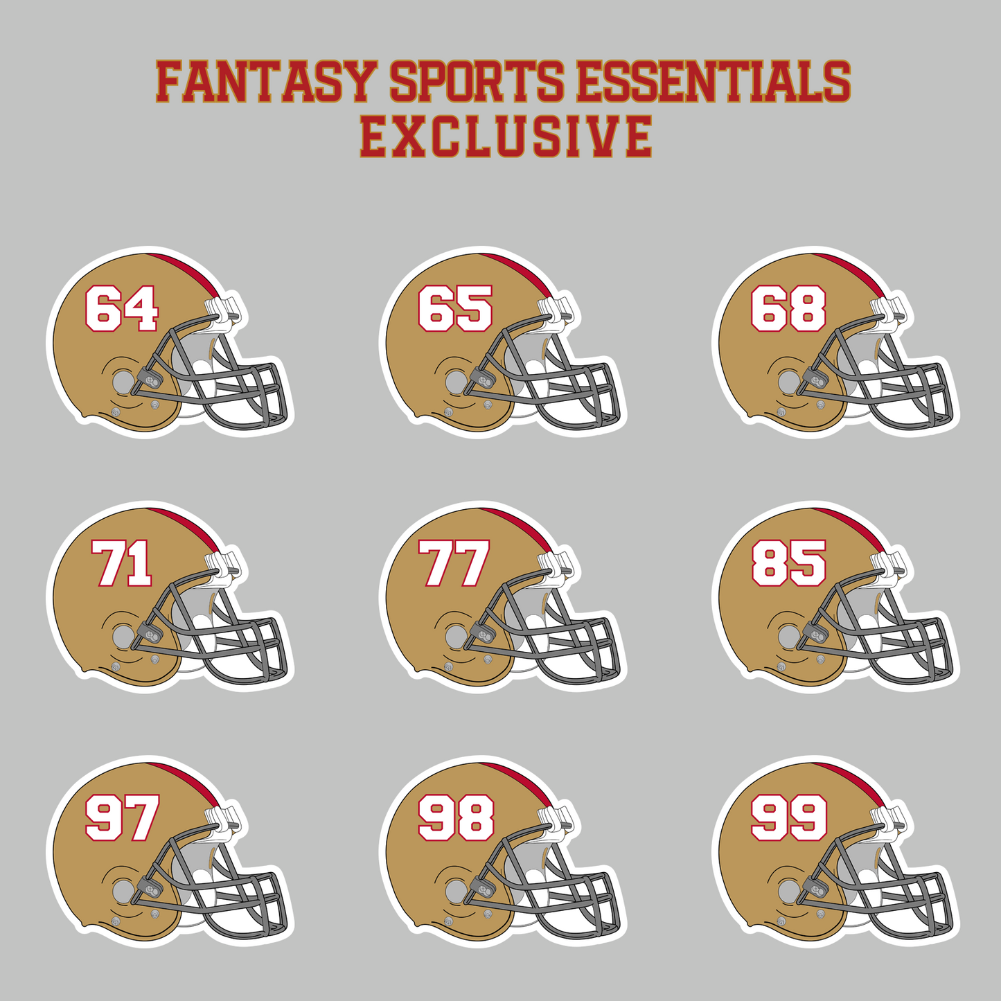 Fantasy Sports Essentials Exclusive San Francisco 49ers 2024 Helmet Magnets Page 3