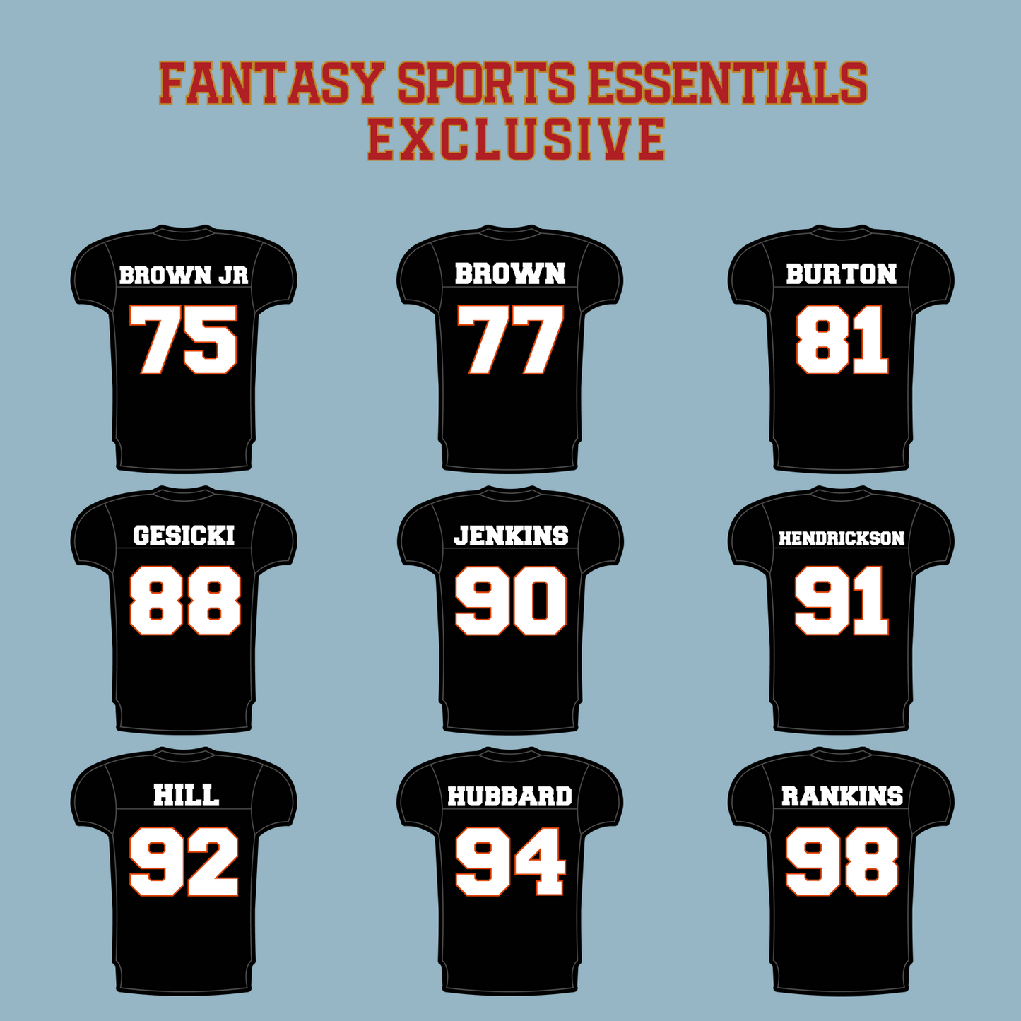 Fantasy Sports Essentials Exclusive Cincinnati Bengals 2024 Home Jersey Matte Stickers Page 3