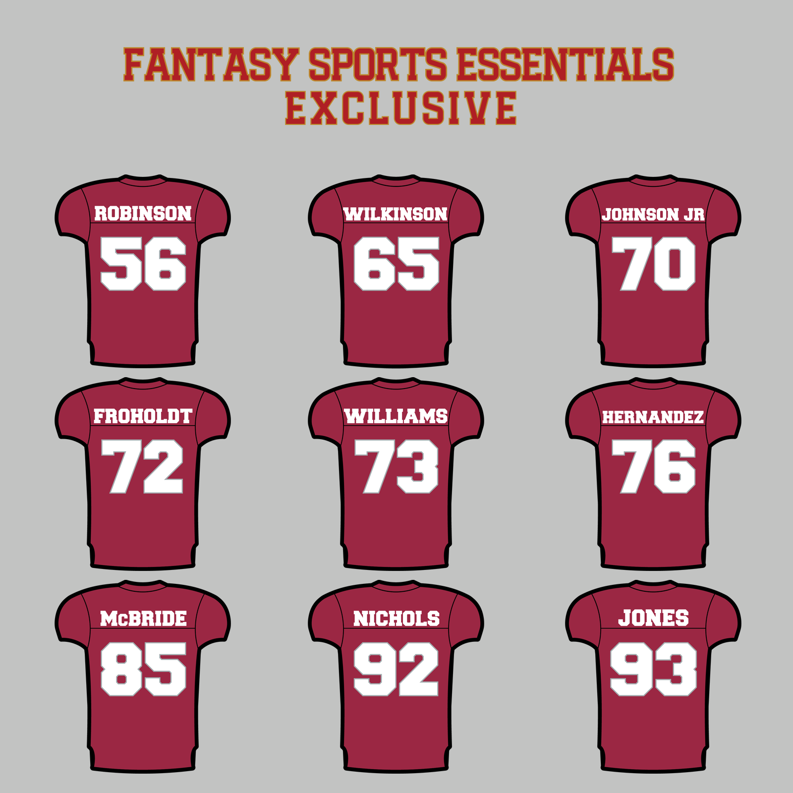 Fantasy Sports Essentials Exclusive Arizona Cardinals 2024 Home Jersey Magnets Page 3