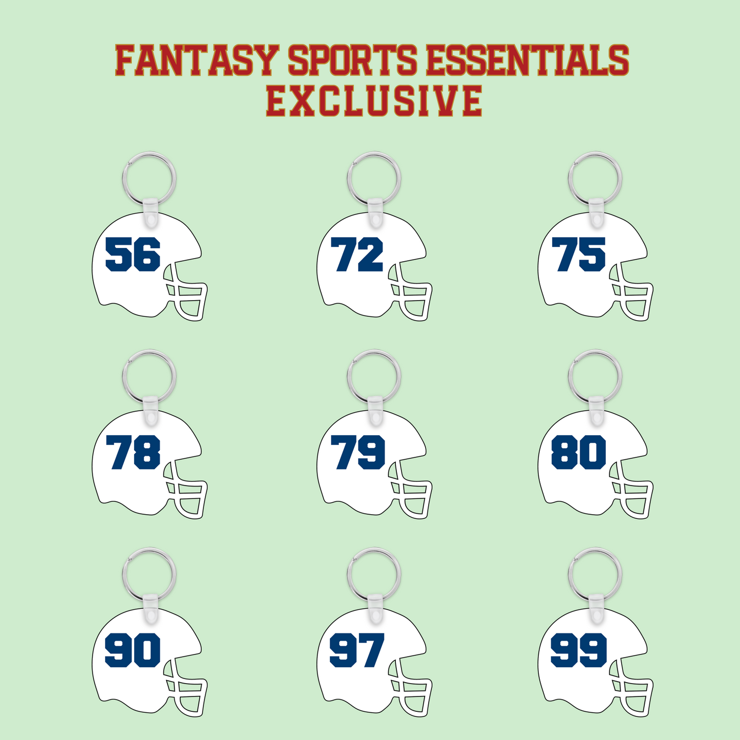 Fantasy Sports Essentials Exclusive Indianapolis Colts 2024 Helmet Keychains Page 3