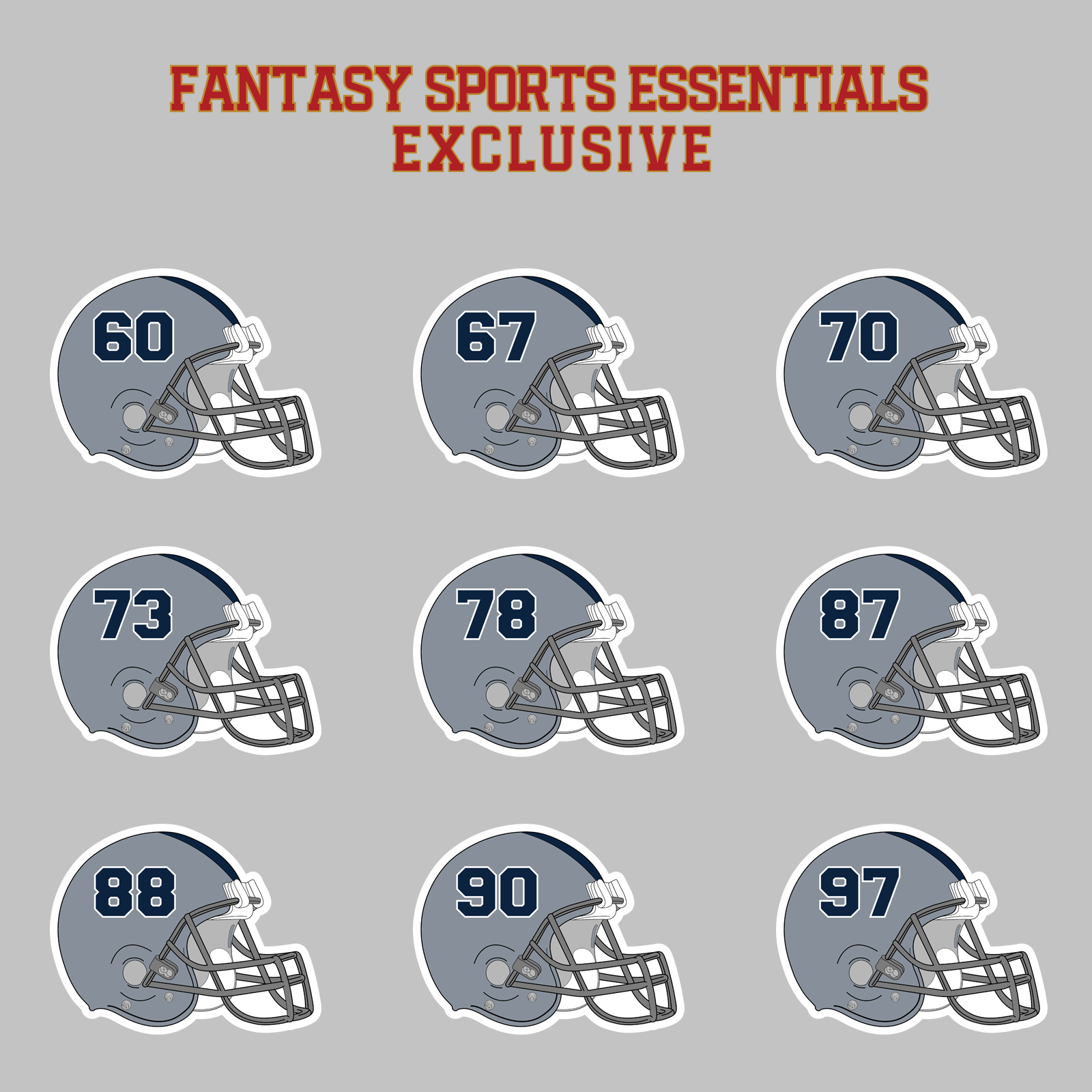 Fantasy Sports Essentials Exclusive Dallas Cowboys 2024 Helmet Magnets Page 3