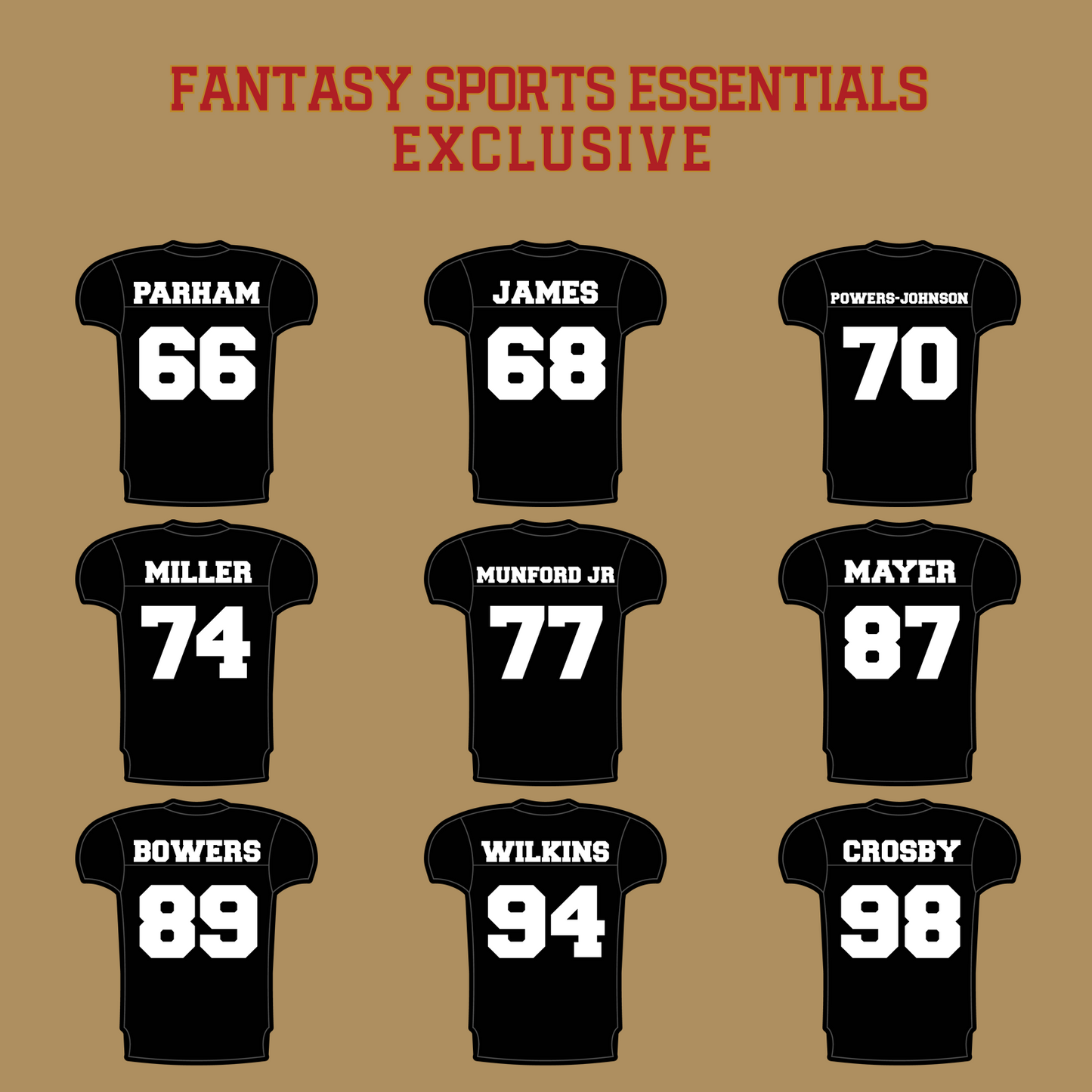 Fantasy Sports Essentials Exclusive Las Vegas Raiders 2024 Home Jersey Glossy Stickers Page 3