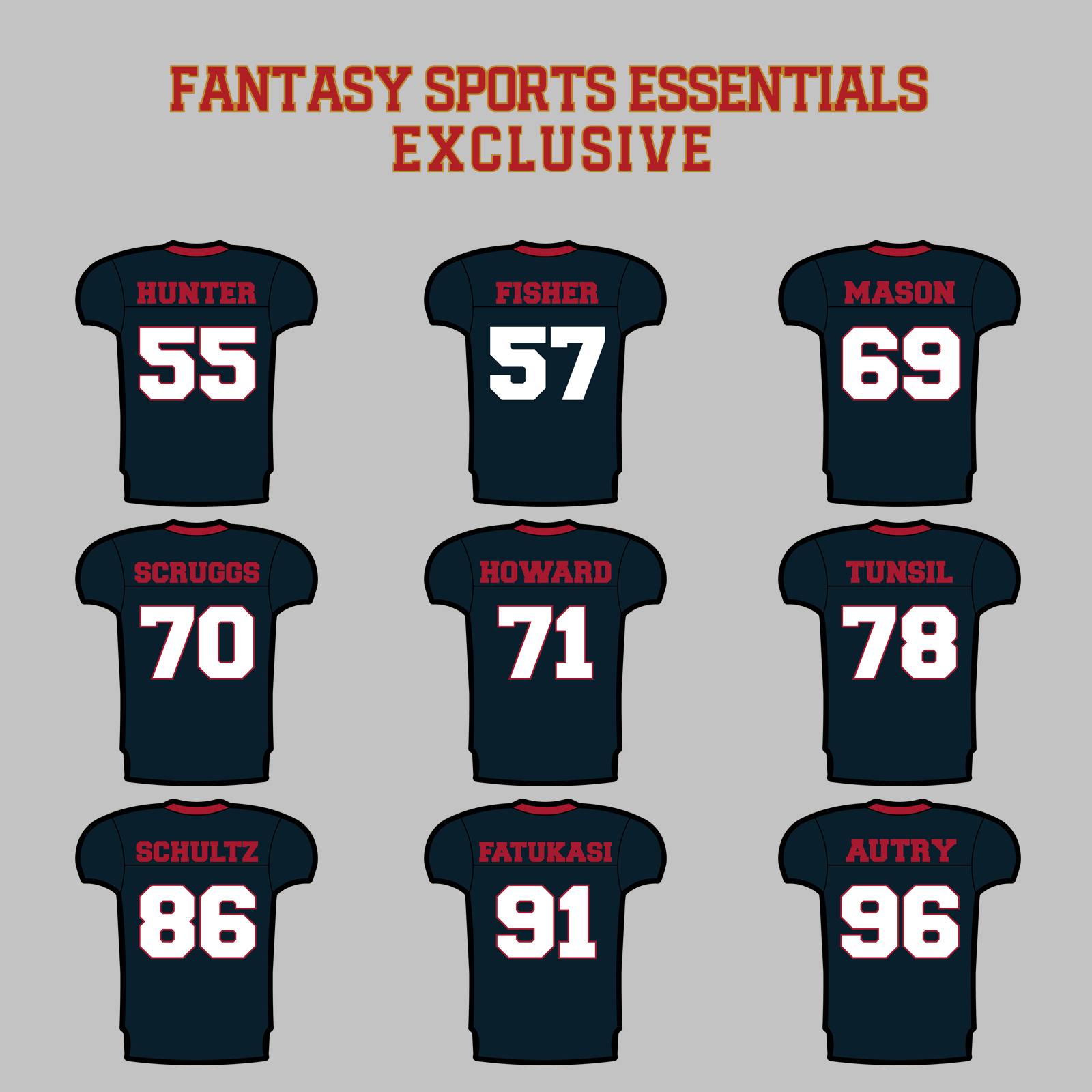 Fantasy Sports Essentials Exclusive Houston Texans 2024 Home Jersey Magnets Page 3