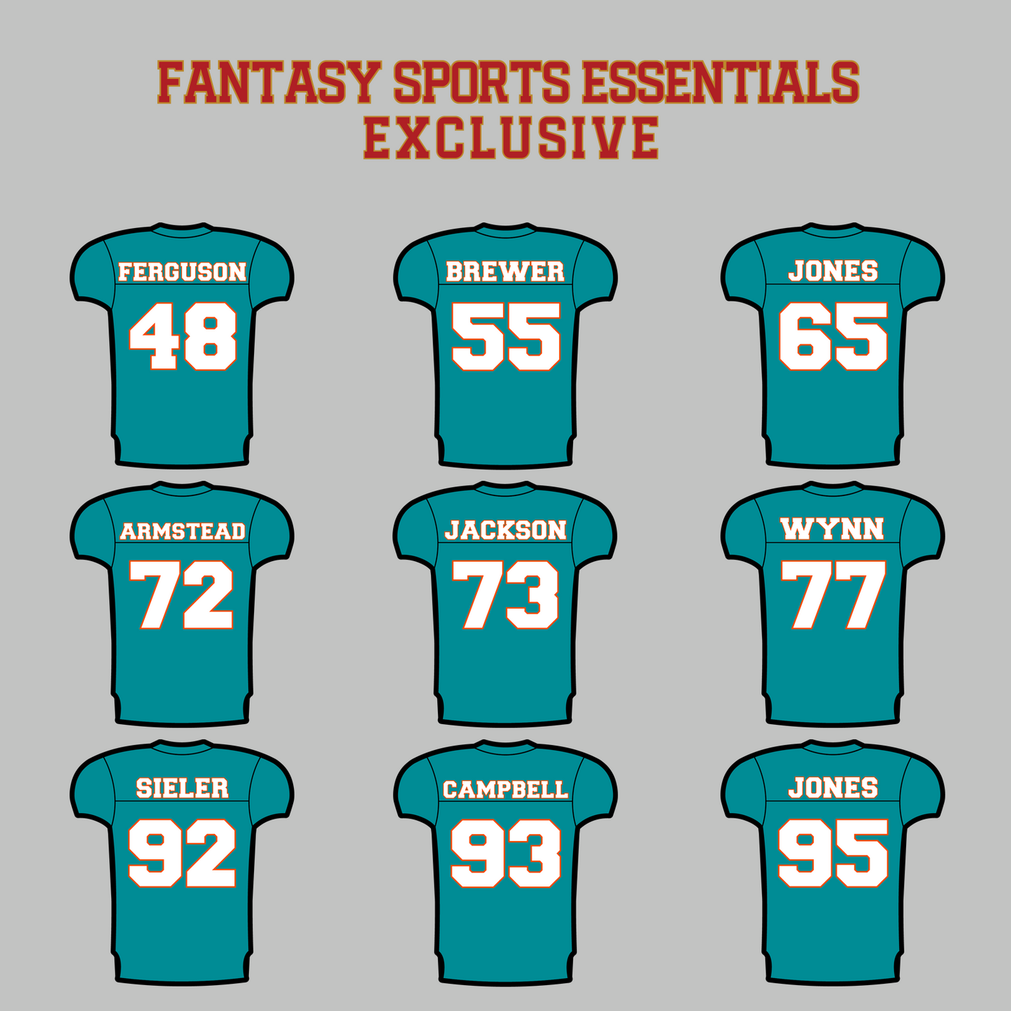 Fantasy Sports Essentials Exclusive Miami Dolphins 2024 Home Jersey Magnets Page 3