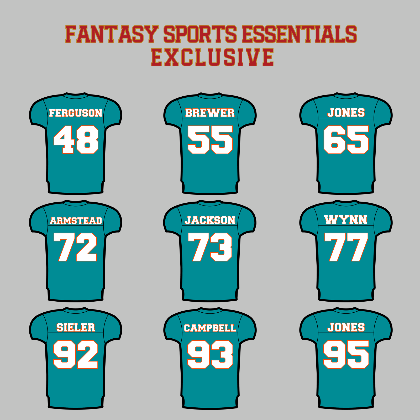 Fantasy Sports Essentials Exclusive Miami Dolphins 2024 Home Jersey Magnets Page 3