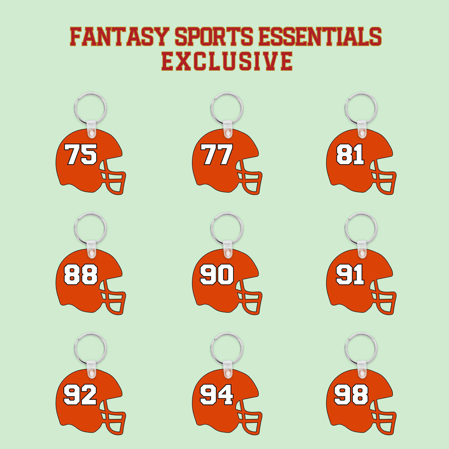 Fantasy Sports Essentials Exclusive Cincinnati Bengals 2024 Helmet Keychains Page 3