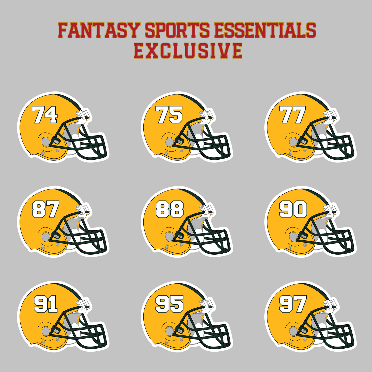 Fantasy Sports Essentials Exclusive Green Bay Packers 2024 Helmet Magnets Page 3