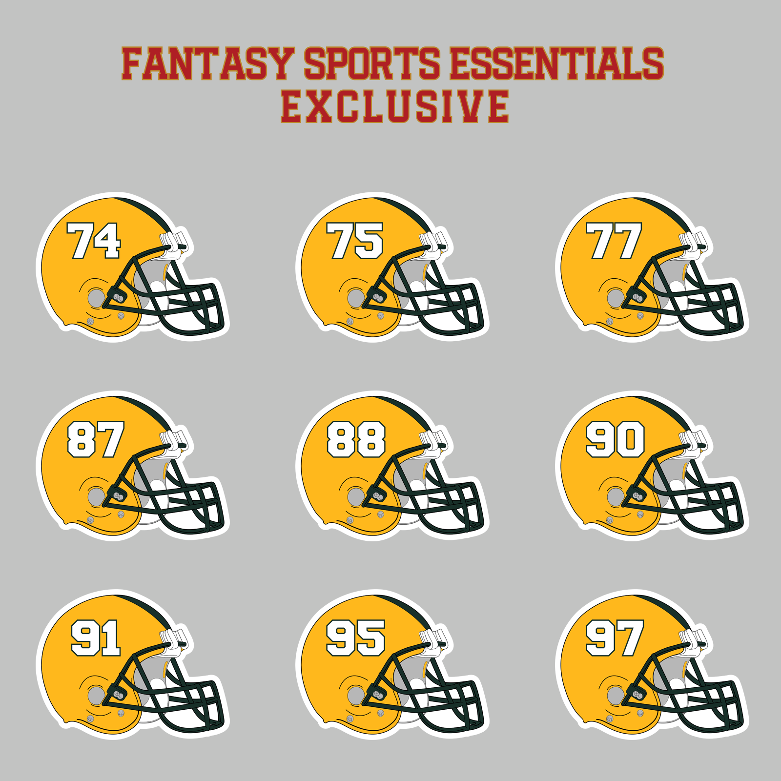 Fantasy Sports Essentials Exclusive Green Bay Packers 2024 Helmet Magnets Page 3