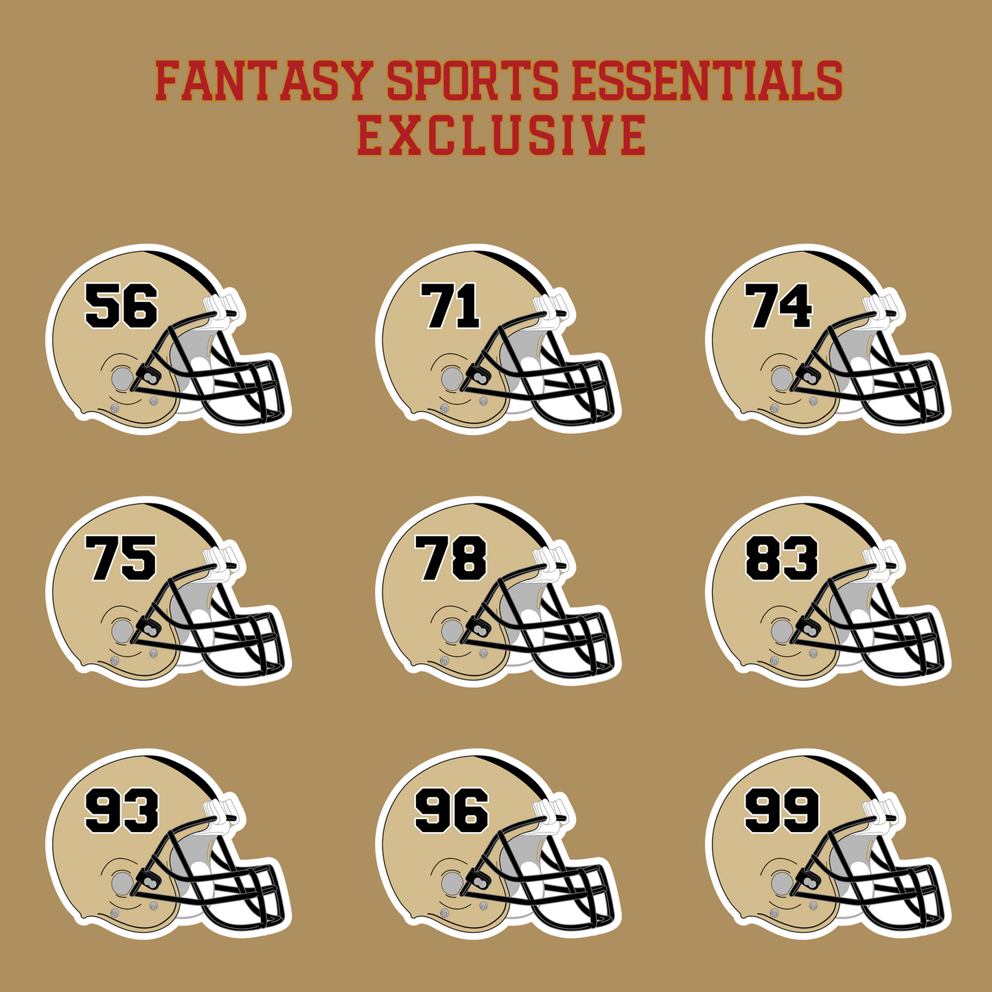 Fantasy Sports Essentials Exclusive New Orleans Saints 2024 Helmet Glossy Stickers Page 3