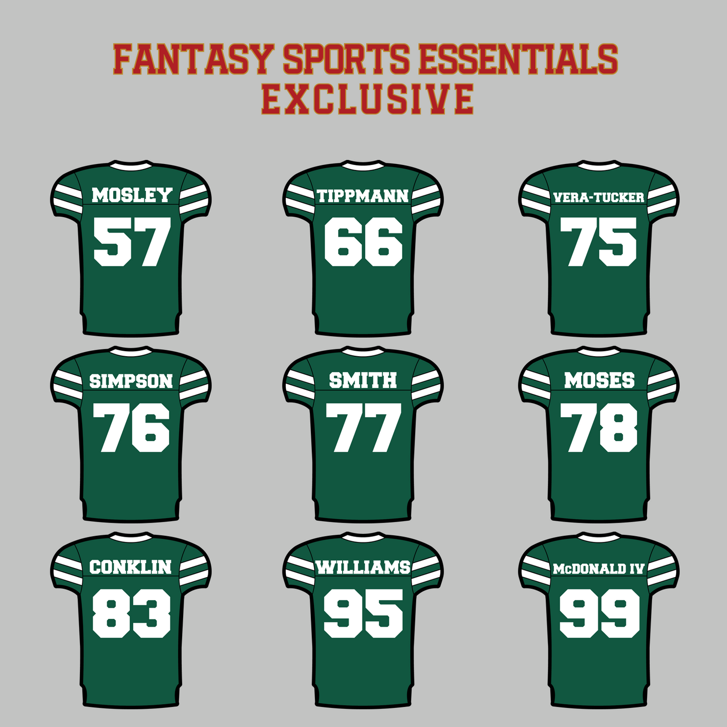 Fantasy Sports Essentials Exclusive New York Jets 2024 Home Jersey Magnets Page 3