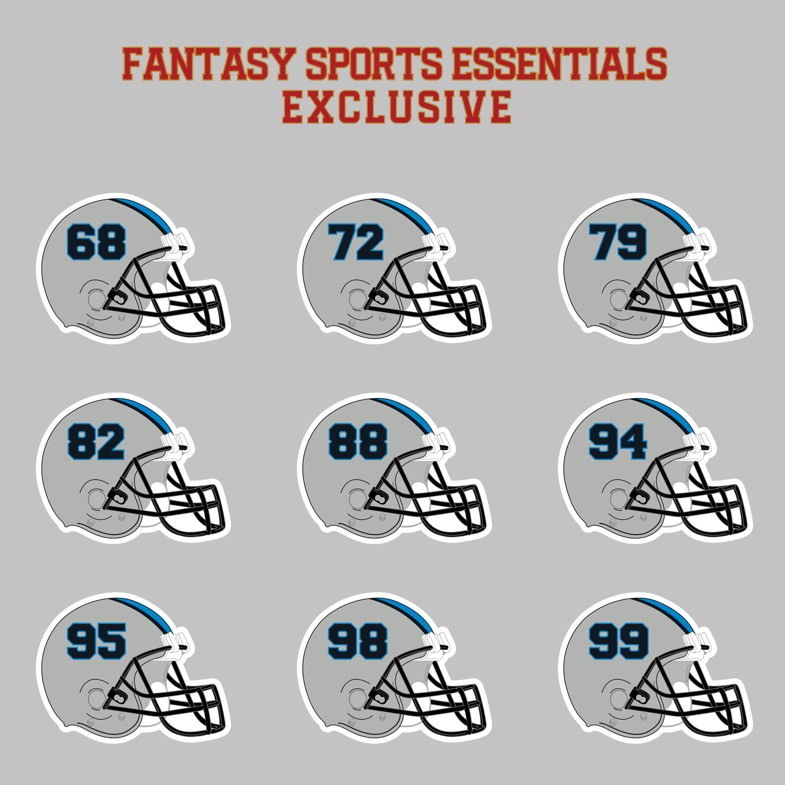 Fantasy Sports Essentials Exclusive Carolina Panthers 2024 Helmet Magnets Page 3