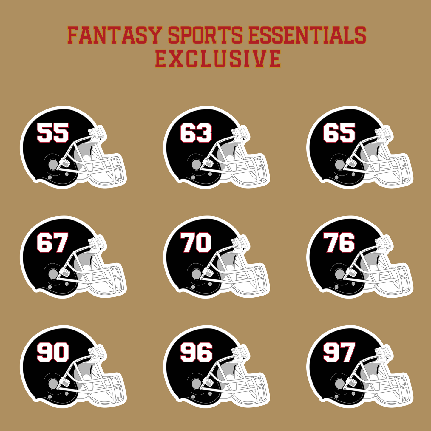 Fantasy Sports Essentials Exclusive Atlanta Falcons 2024 Helmet Glossy Stickers Page 3