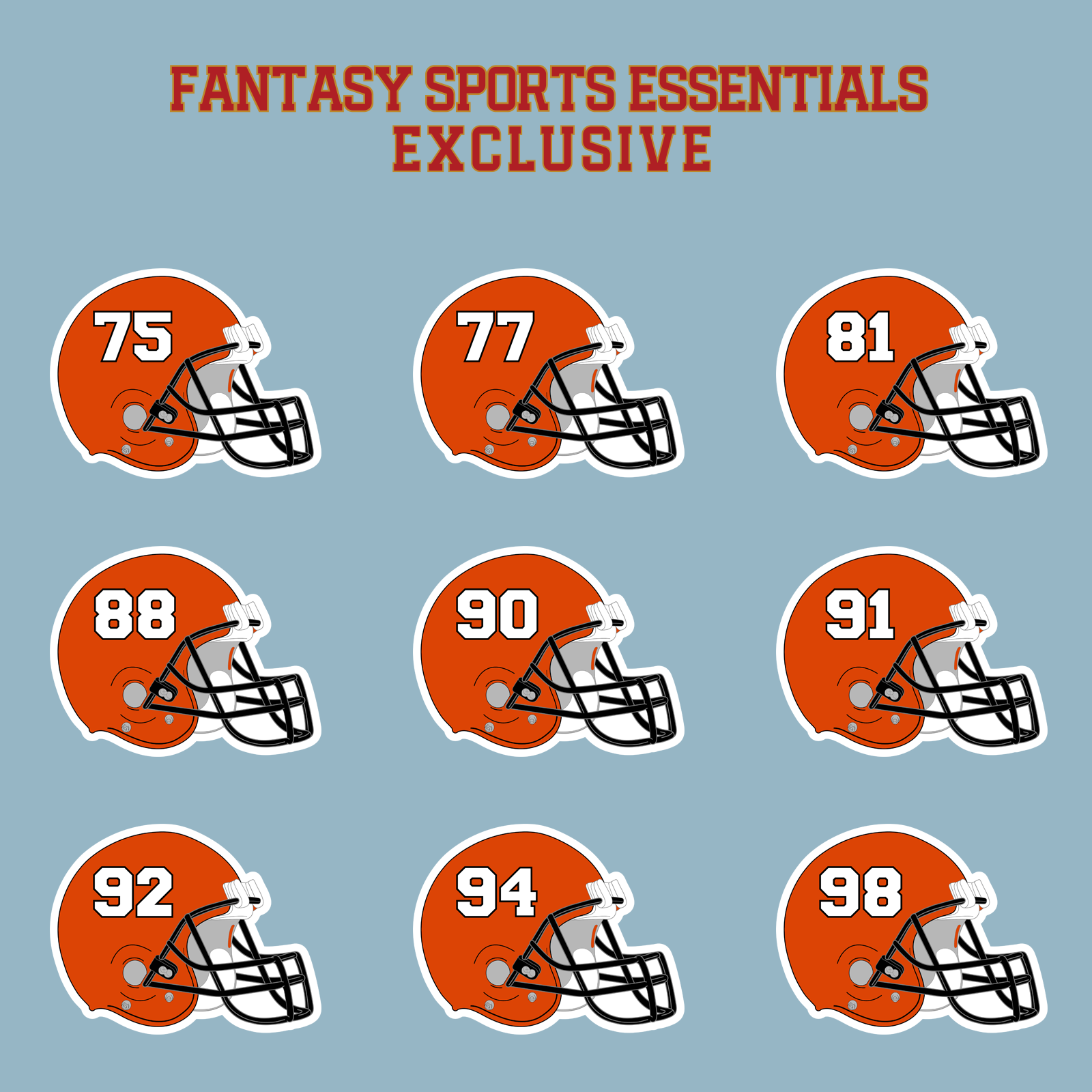 Fantasy Sports Essentials Exclusive Cincinnati Bengals 2024 Helmet Matte Stickers Page 3