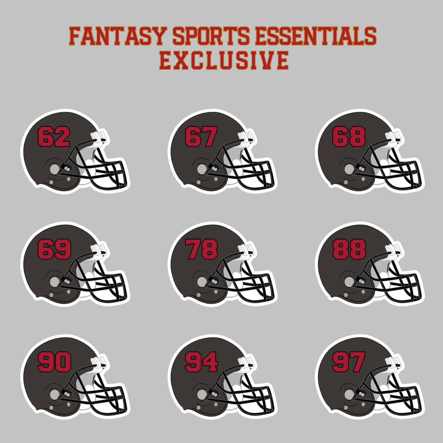 Fantasy Sports Essentials Exclusive Tampa Bay Buccaneers 2024 Helmet Magnets Page 3