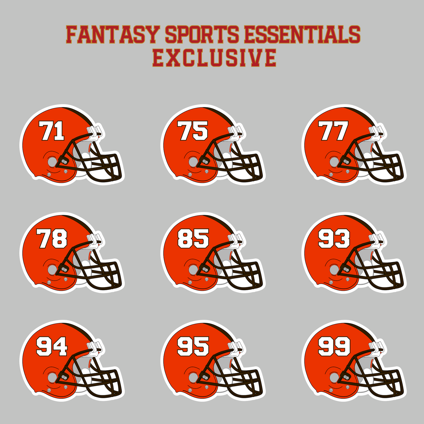 Fantasy Sports Essentials Exclusive Cleveland Browns 2024 Helmet Magnets Page 3