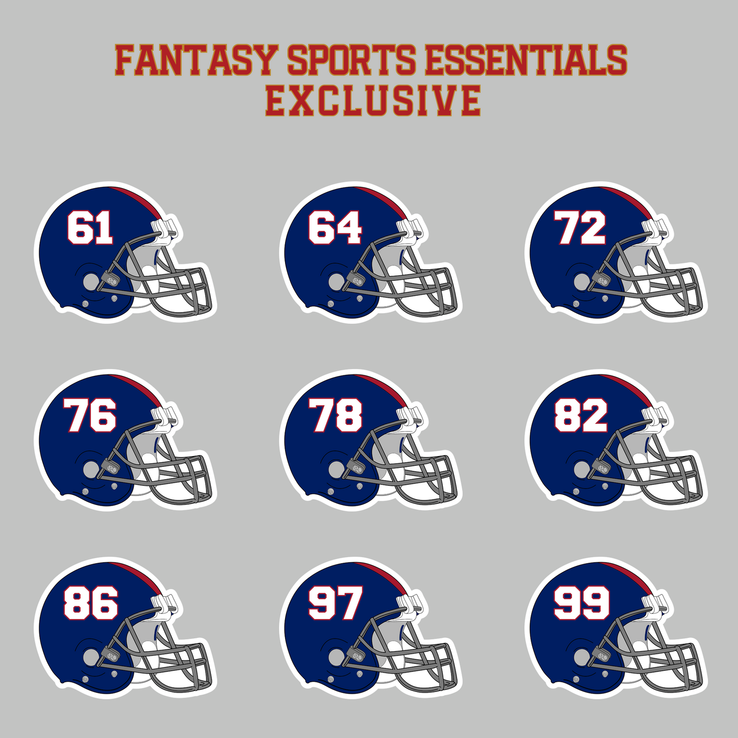 Fantasy Sports Essentials Exclusive New York Giants 2024 Helmet Magnets Page 3