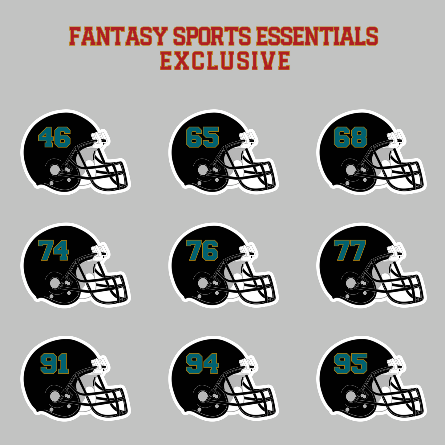 Fantasy Sports Essentials Exclusive Jacksonville Jaguars 2024 Helmet Magnets Page 3