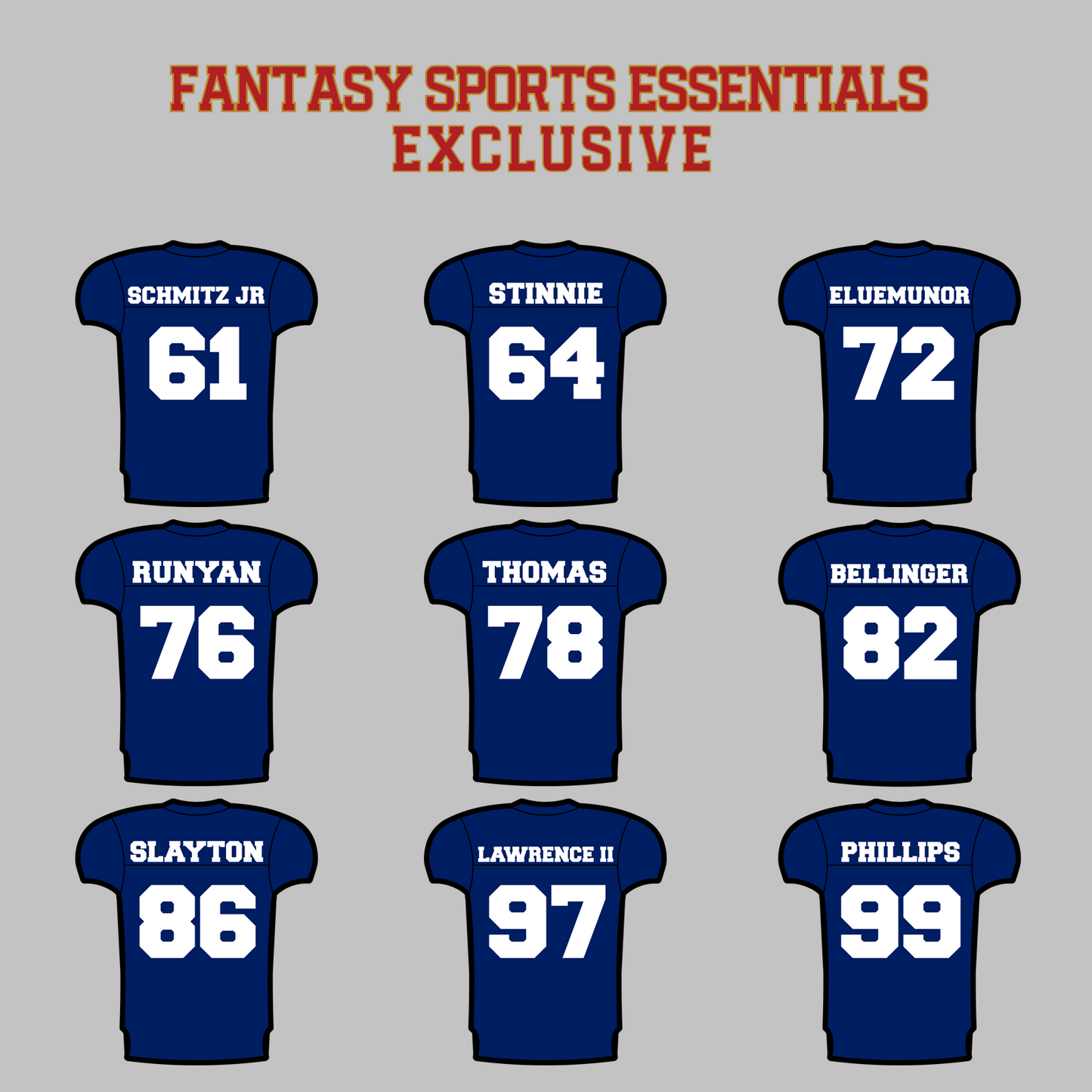 Fantasy Sports Essentials Exclusive New York Giants 2024 Home Jersey Magnets Page 3