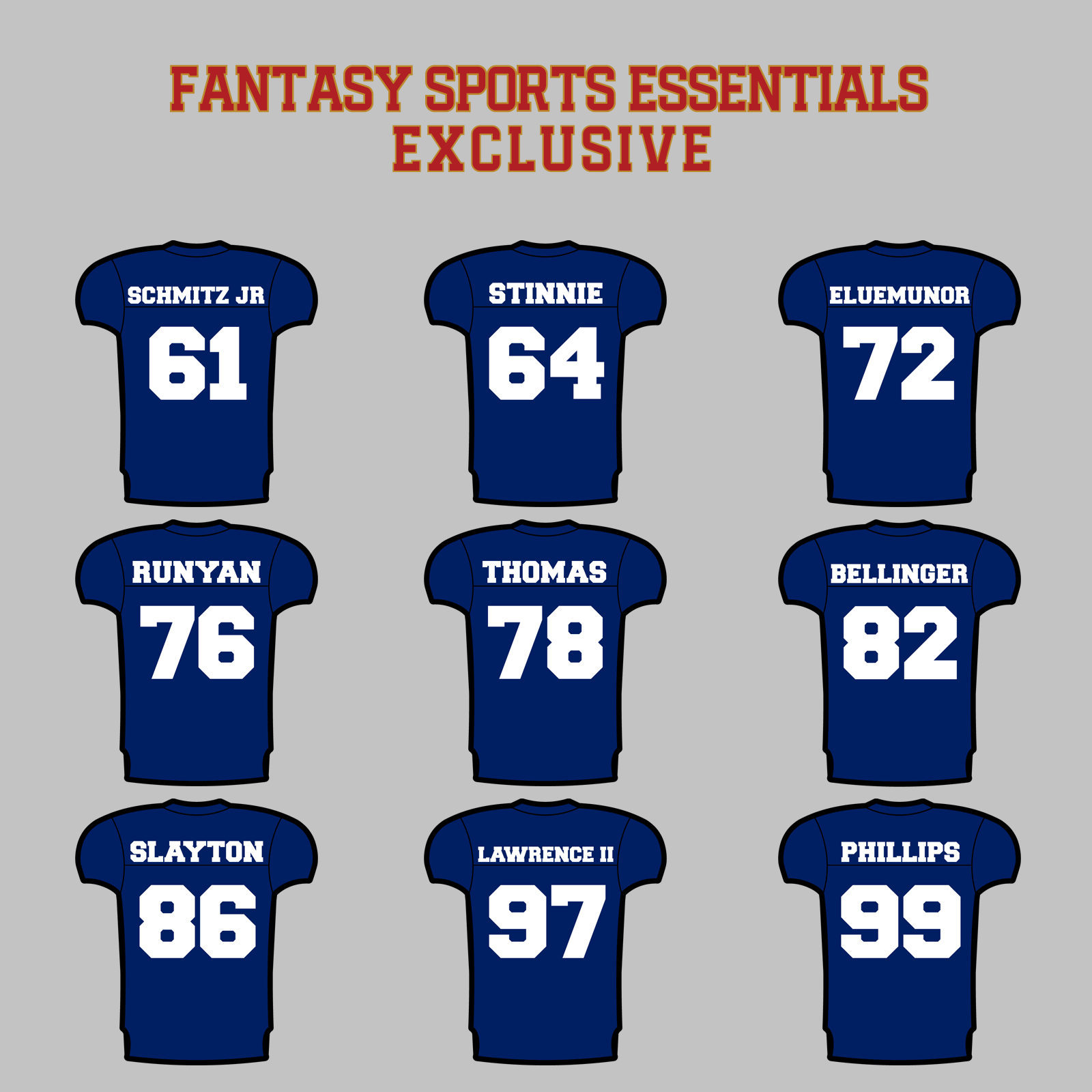 Fantasy Sports Essentials Exclusive New York Giants 2024 Home Jersey Magnets Page 3