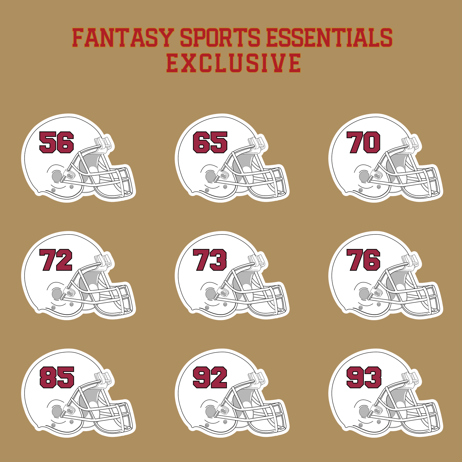 Fantasy Sports Essentials Exclusive Arizona Cardinals 2024 Helmet Glossy Stickers Page 3