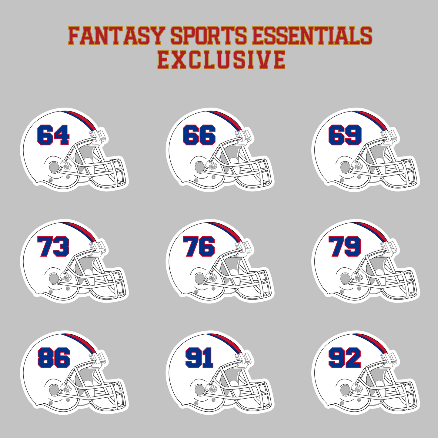 Fantasy Sports Essentials Exclusive Buffalo Bills 2024 Helmet Magnets Page 3