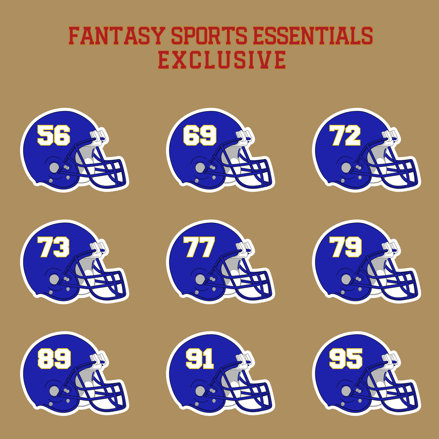 Fantasy Sports Essentials Exclusive Los Angeles Rams 2024 Helmet Glossy Stickers Page 3