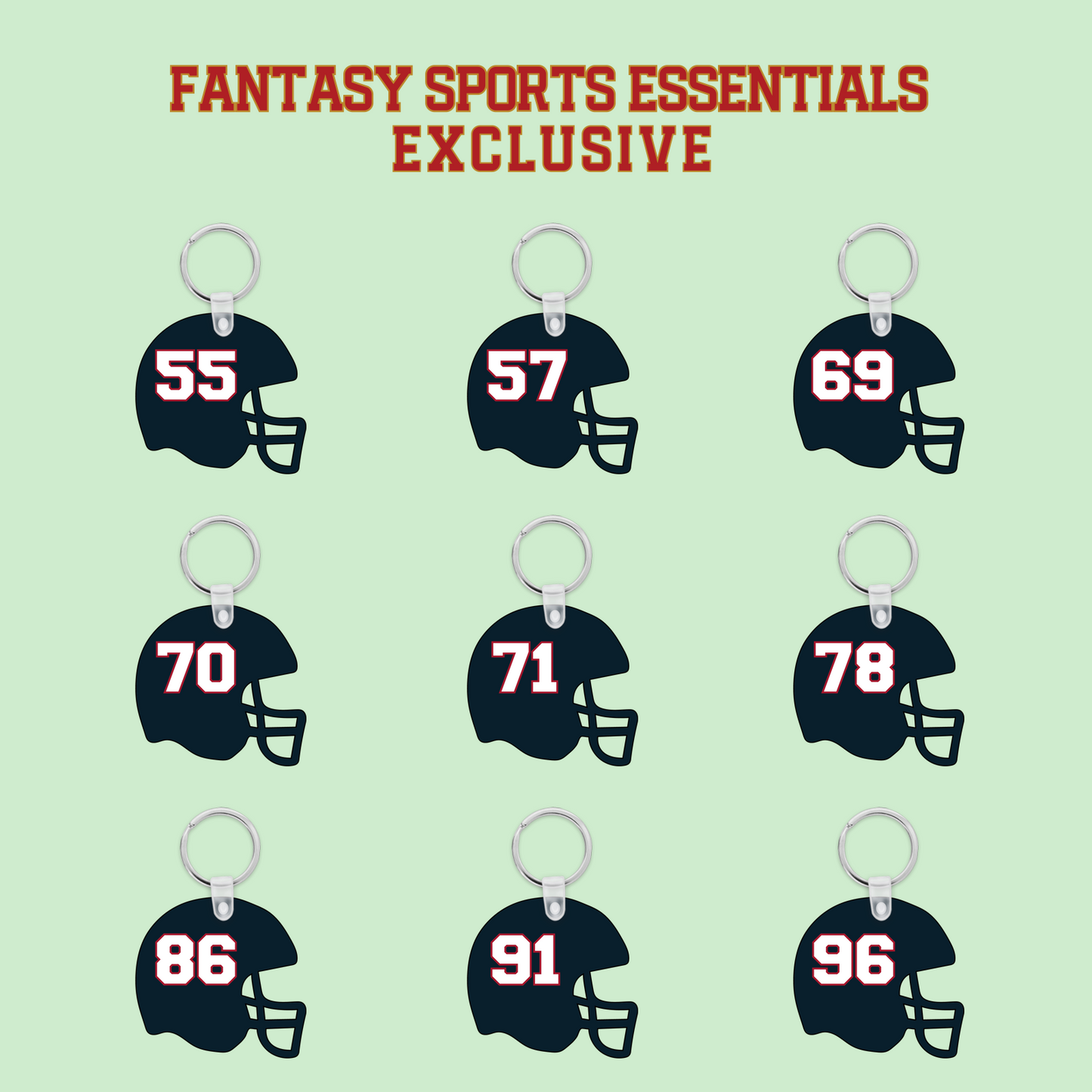 Fantasy Sports Essentials Exclusive Houston Texans 2024 Helmet Keychains Page 3