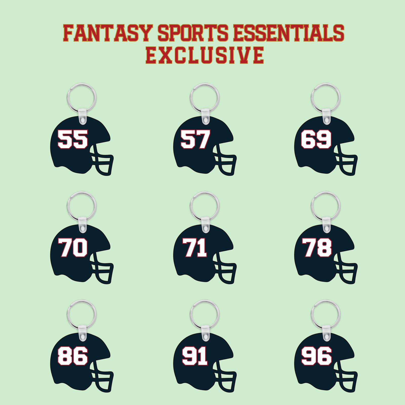 Fantasy Sports Essentials Exclusive Houston Texans 2024 Helmet Keychains Page 3