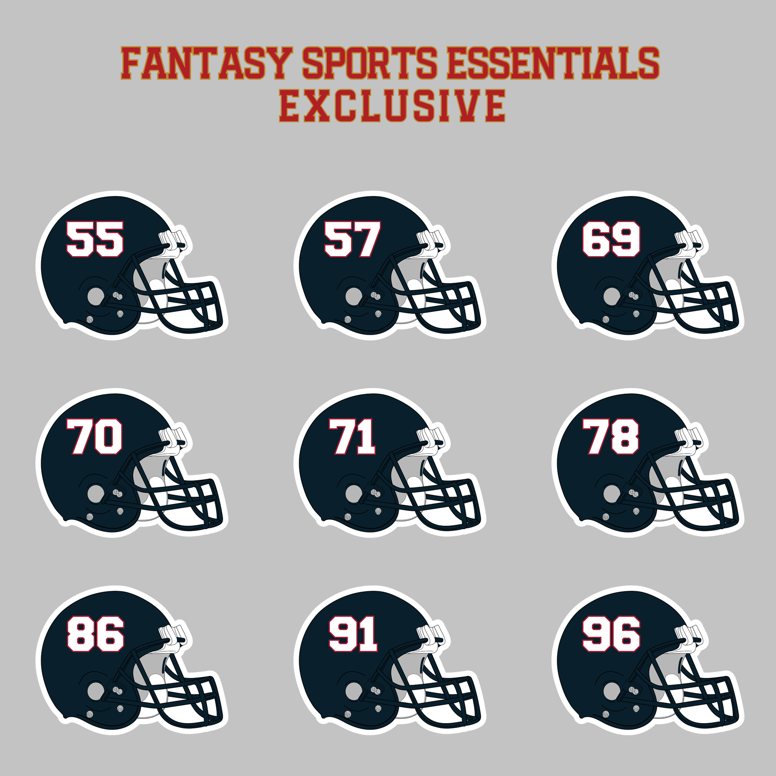 Fantasy Sports Essentials Exclusive Houston Texans 2024 Helmet Magnets Page 3