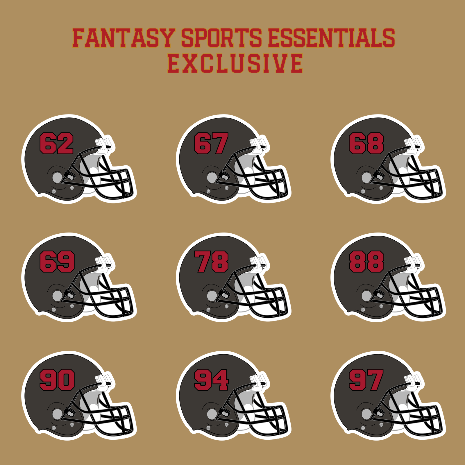 Fantasy Sports Essentials Exclusive Tampa Bay Buccaneers 2024 Helmet Glossy Stickers Page 3